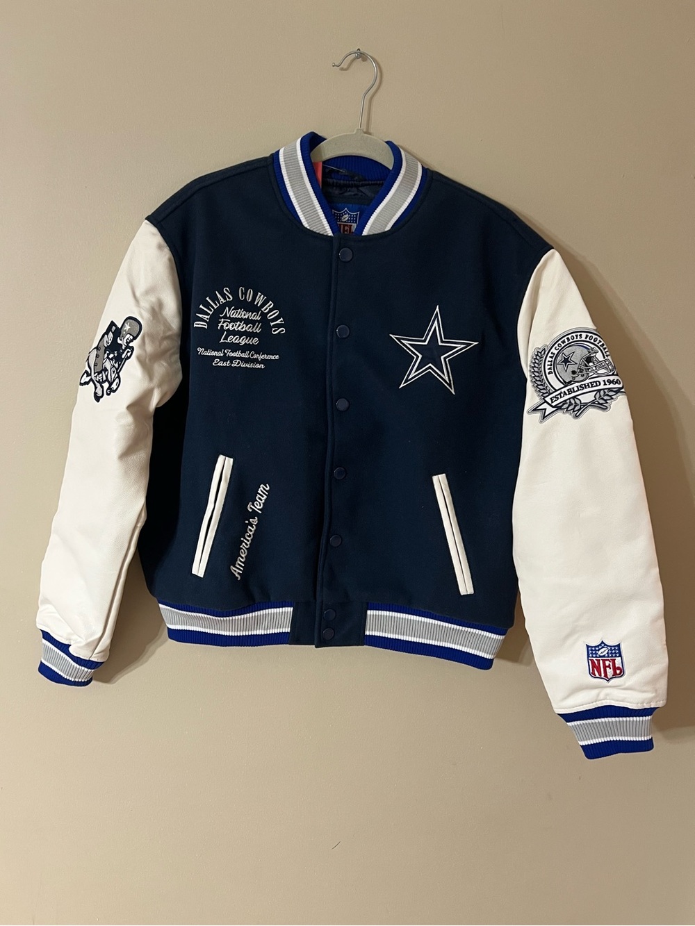 NFL Team Apparel Dallas Cowboys Varsity Jacket